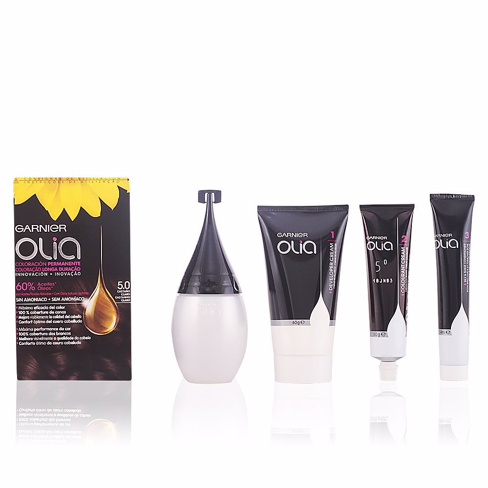 OLIA coloración permanente sin amoniaco #5.0-castaño claro 1 u