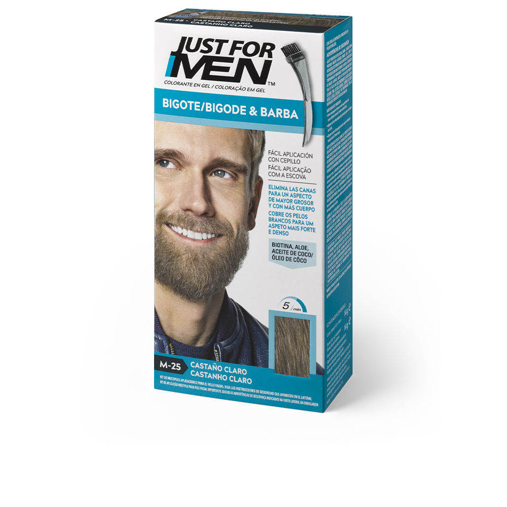 JUST FOR MEN Gel Colorant for Mustache, Beard and Sideburns #LightBrown 15 ml