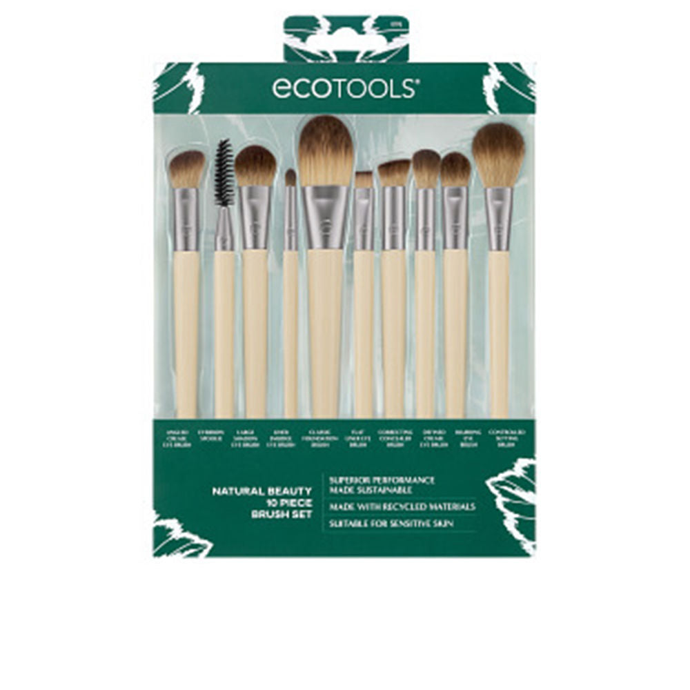 NATURAL BEAUTY MAKEUP BRUSHES SET OF 10