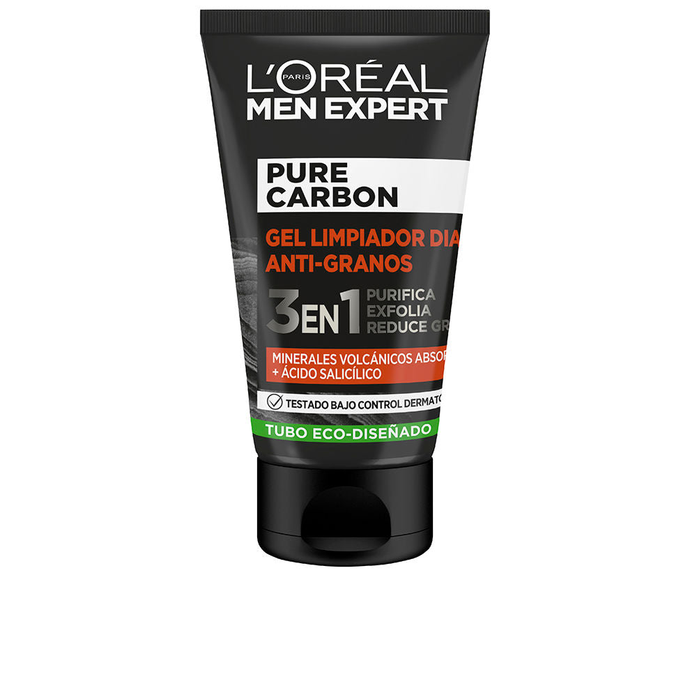 L'Oréal Paris Men Expert Pure Charcoal Anti-Pimple Cleansing Gel 3 In 1 100 Ml - Salevare.com