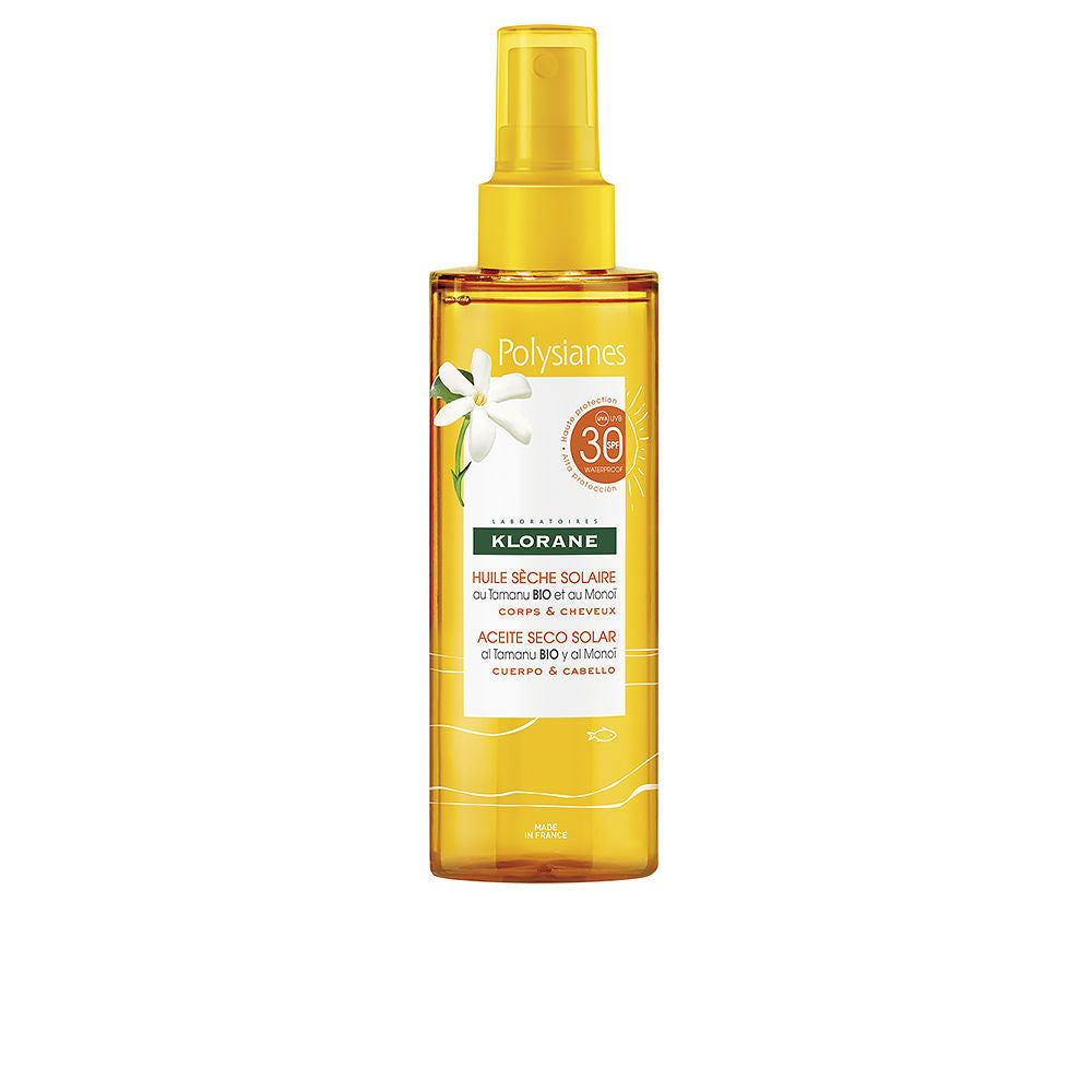 Klorane Polysianes Monoï Y Tamanu Bio Solar Dry Oil Spf30 200 Ml - Salevare.com