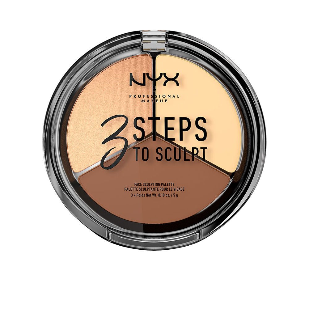 Nyx Professional Make Up 3 Steps To Sculpt Face Sculpting Palette #Light - Salevare.com