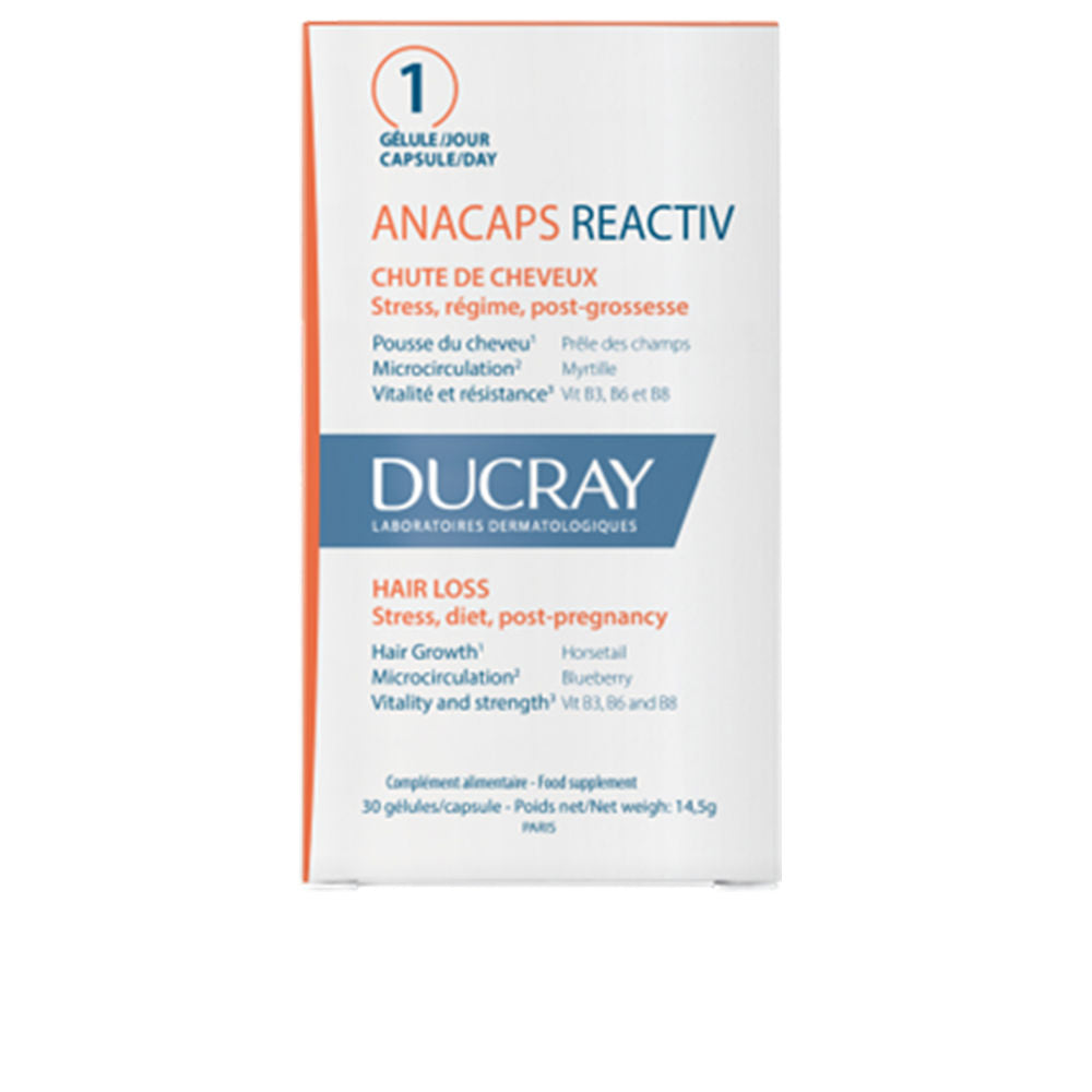 Ducray Anacaps Reactiv Reactive Hair Loss Food Supplement 30 Units