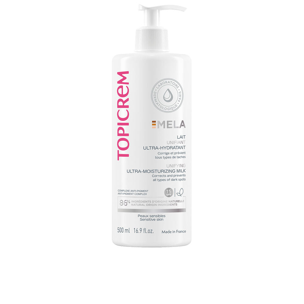 Topicrem Mela Ultra-Moisturizing Unifying Body Milk Spf15+ 500 Ml - Salevare.com