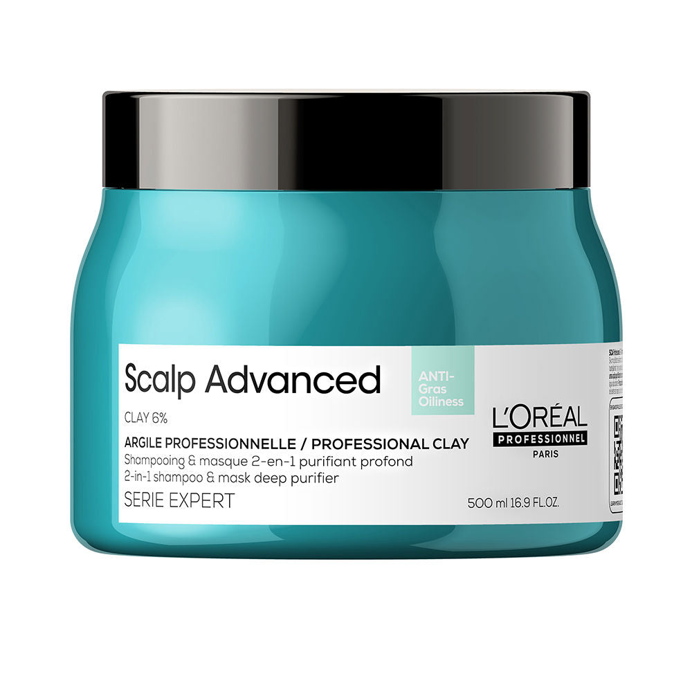 L'Oréal Professionnel Paris Scalp Advanced Anti-Oiliness 2-In1 Shampoo &Amp; Mask Deep Purifier Clay 500 Ml