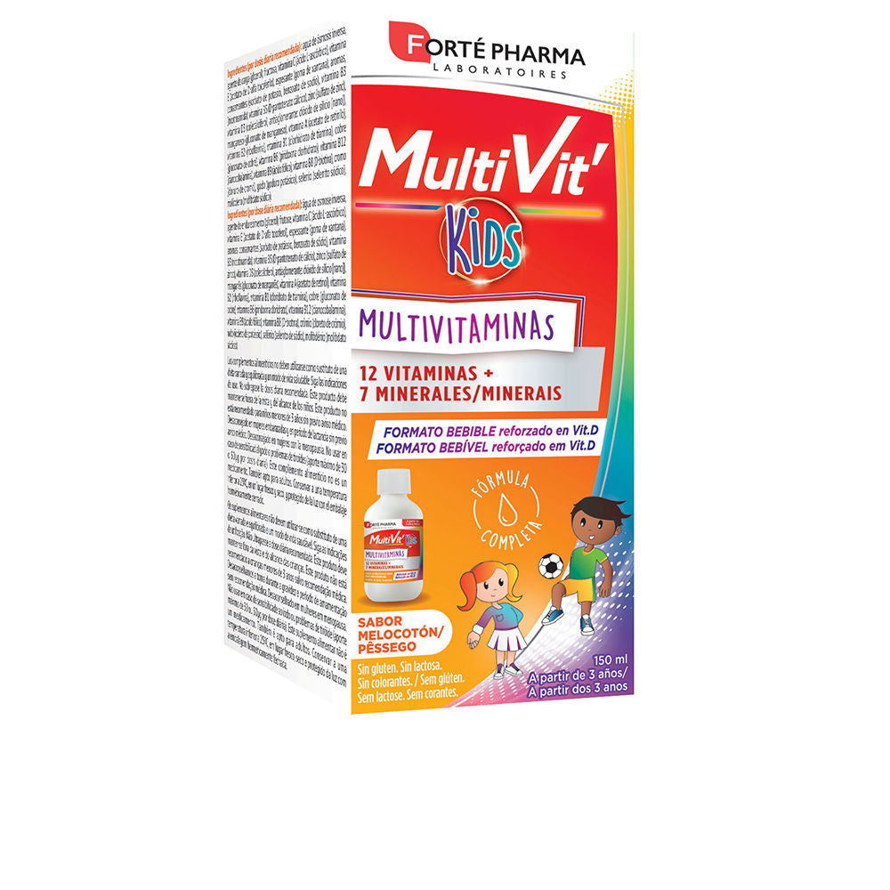 Forté Pharma Multivit Kids Drinkable #Peach 150 Ml - Salevare.com
