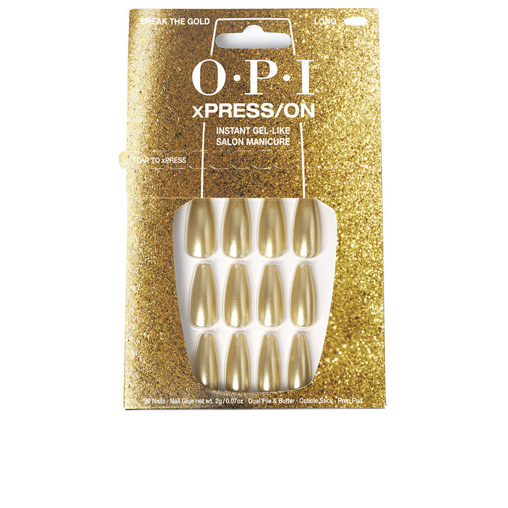 Opi Opi Xpress/On Artificial Nails Nail Art #Break The Gold 30 U - Salevare.com