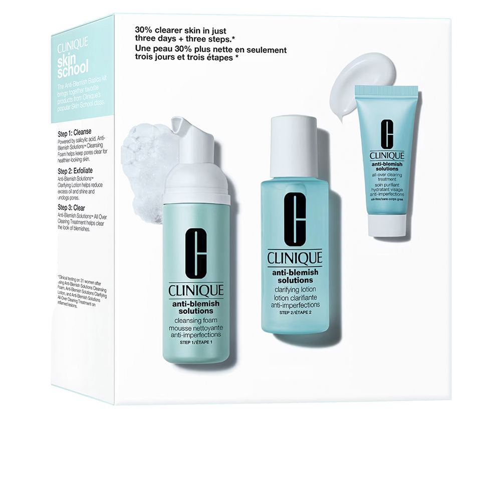 Clinique Anti-Blemish Solutions 3-Step Skin Care System Case 3 Pcs - Salevare.com