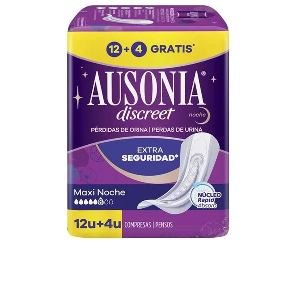 Ausonia Ausonia Discreet Maxi Night Incontinence Pads 16 Units - Salevare.com