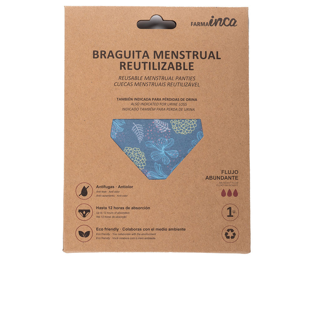 Inca Menstrual Panties Super Absorption #Blue Size L 1 Unit - Salevare.com