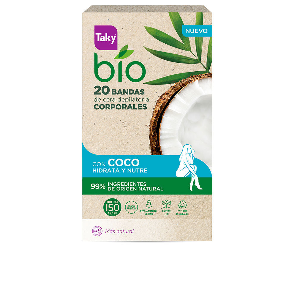 Taky Bio Coco Depilatory Body Wax Strips 20 Units - Salevare.com