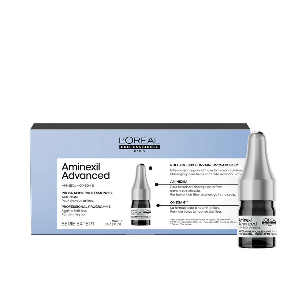 L'Oréal Professionnel Paris Aminexil Advanced Ampoules Enriched With Dermatological Active Ingredients For Hair 10 X 6 Ml