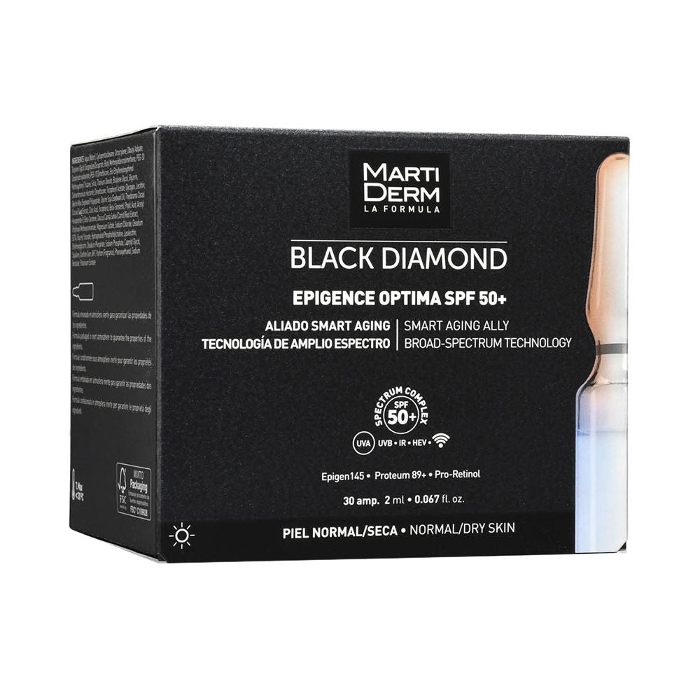 Martiderm Black Diamond Epigence Optima Ampoules For Normal-Dry Skin Spf50+ 30 X 2 Ml - Salevare.com