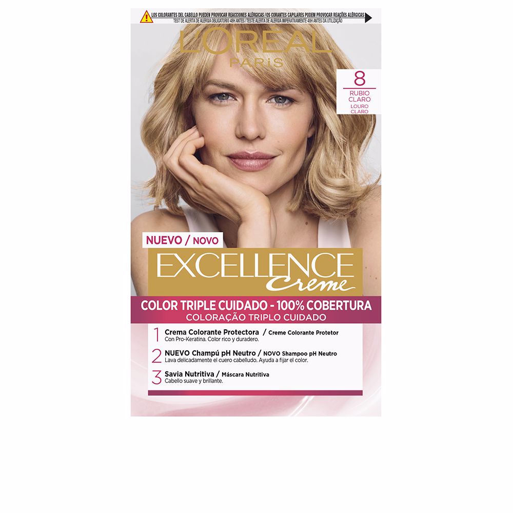 L'Oréal Paris Excellence Creme Dye #8-Light Blonde 192 Ml