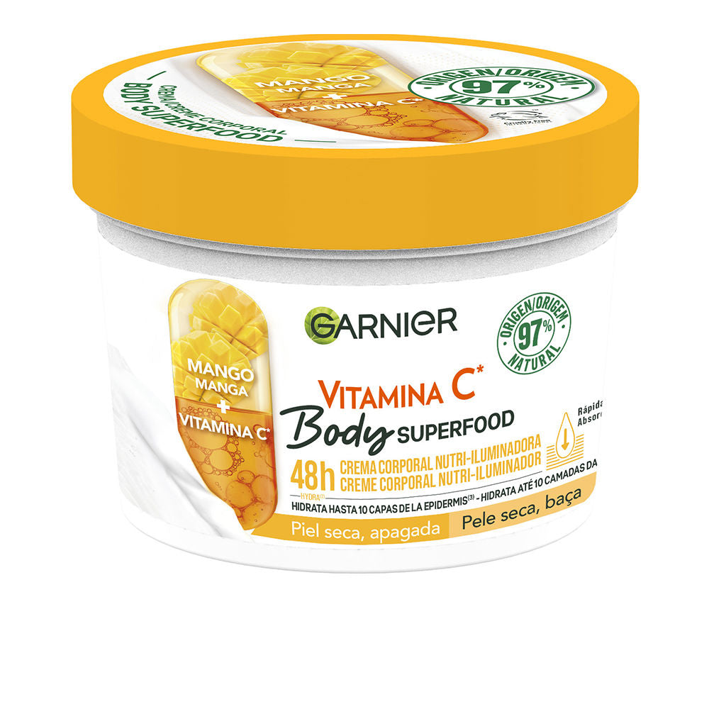 BODY SUPERFOOD MANGO nutri-illuminating body cream for dry dull skin 380 ml