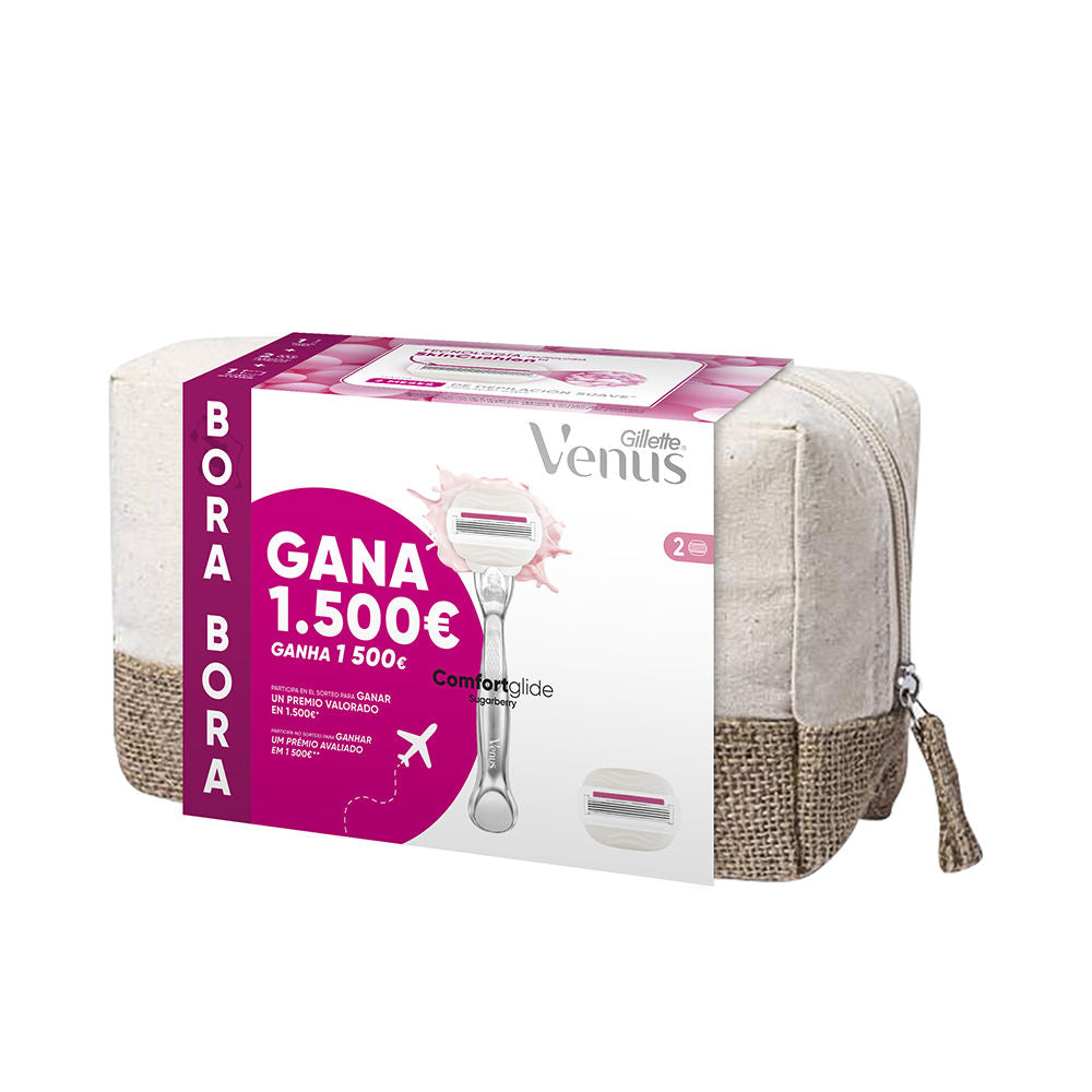 GILLETTE VENUS SUGARBERRY TOILETRY BAG BORA BORA machine + 2 refills