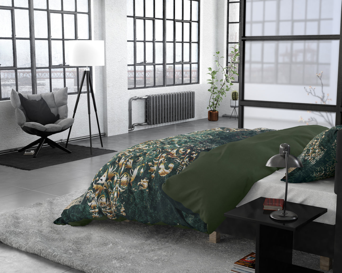 Duvet Cover Set Nairobi Green 140 x 220