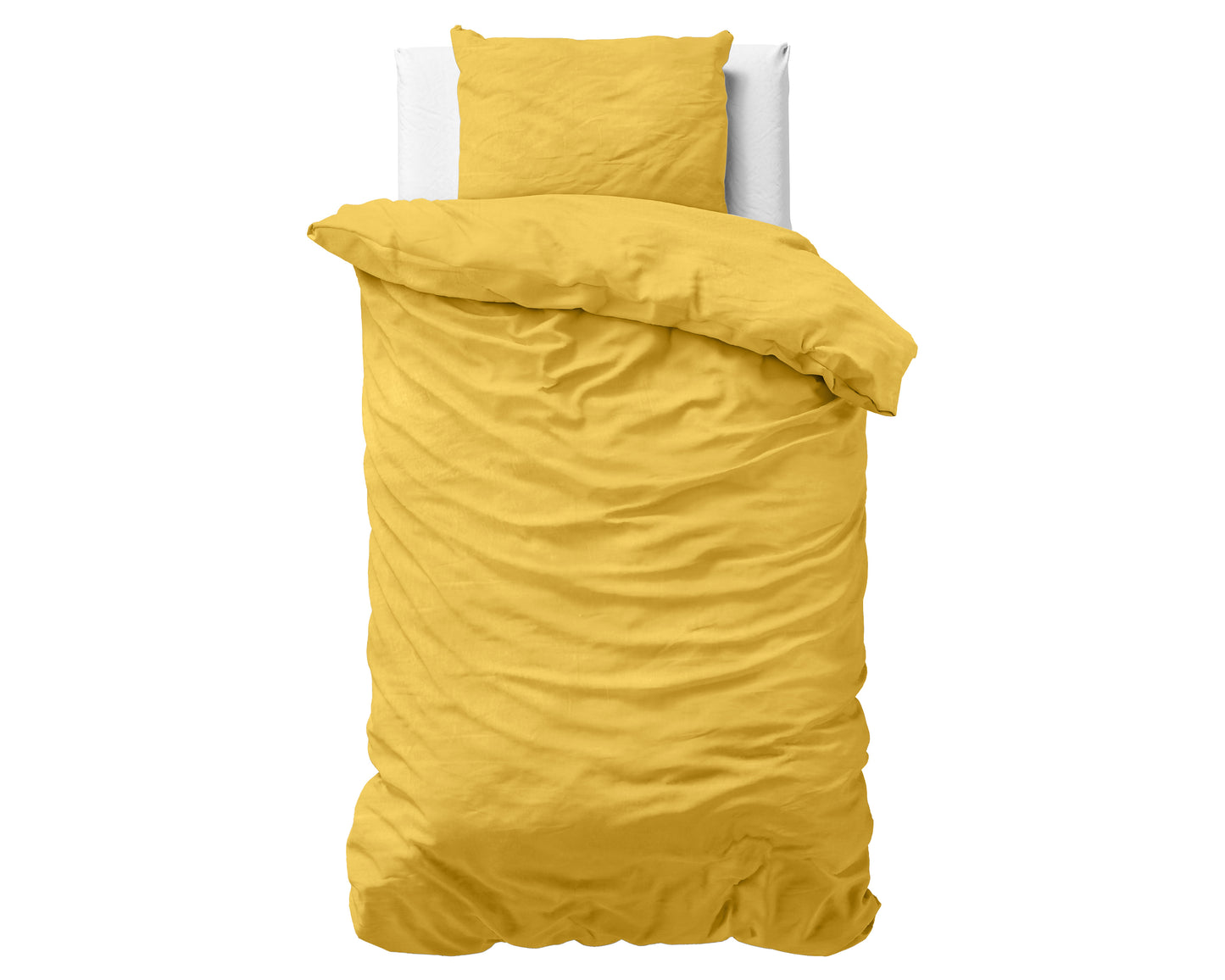 Duvet Cover Set Stone washed Mustard 140 x 200/220
