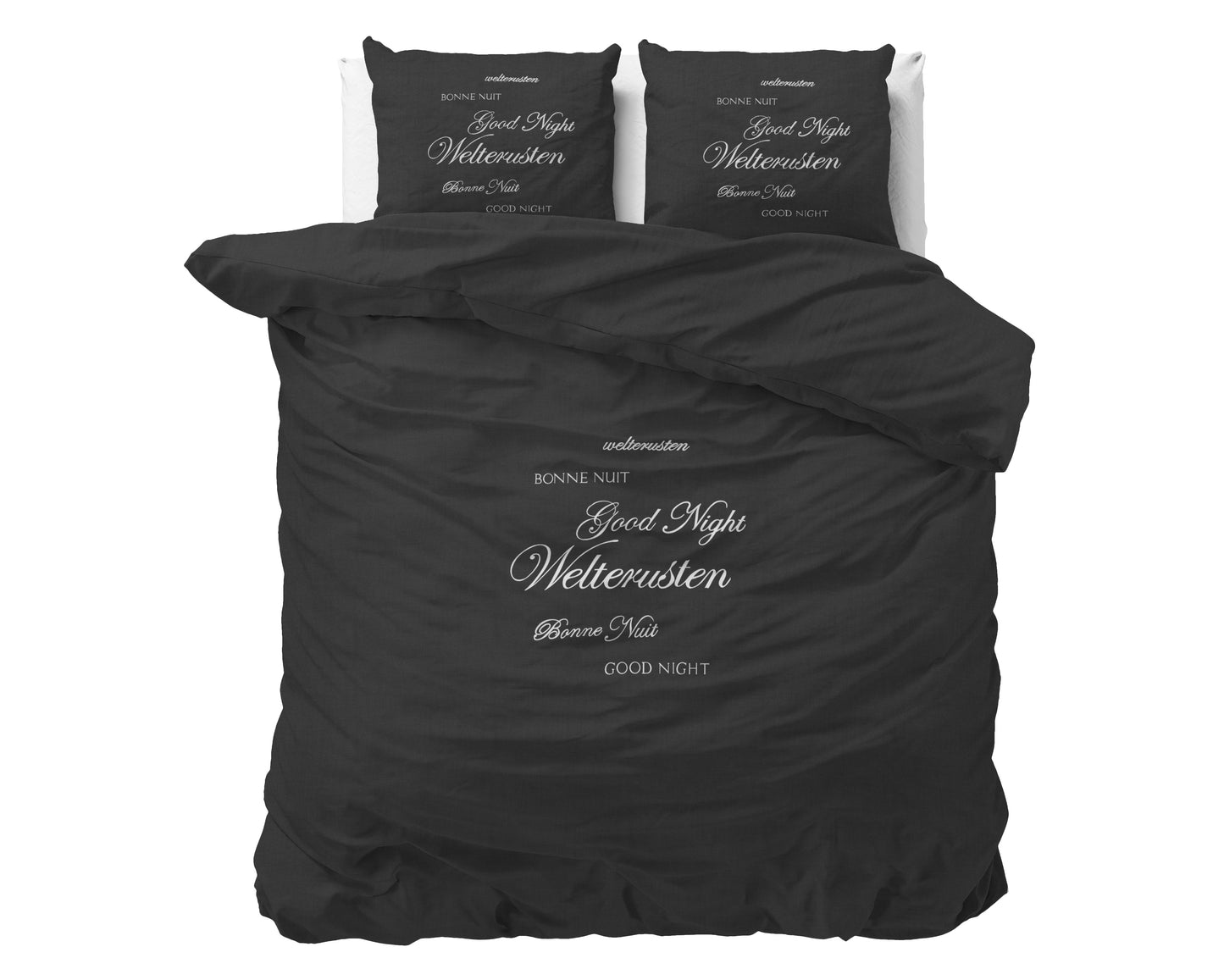 Duvet Cover Set Good Night Black 240 x 200/220