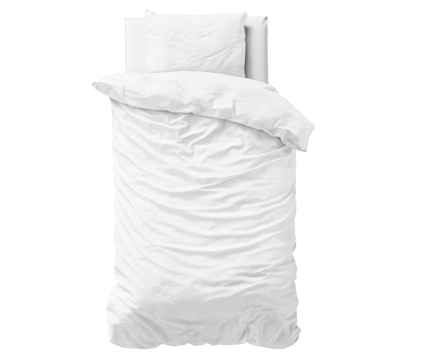 Duvet Cover Set Uni Satin Duvet Cover White 140 x 200/220