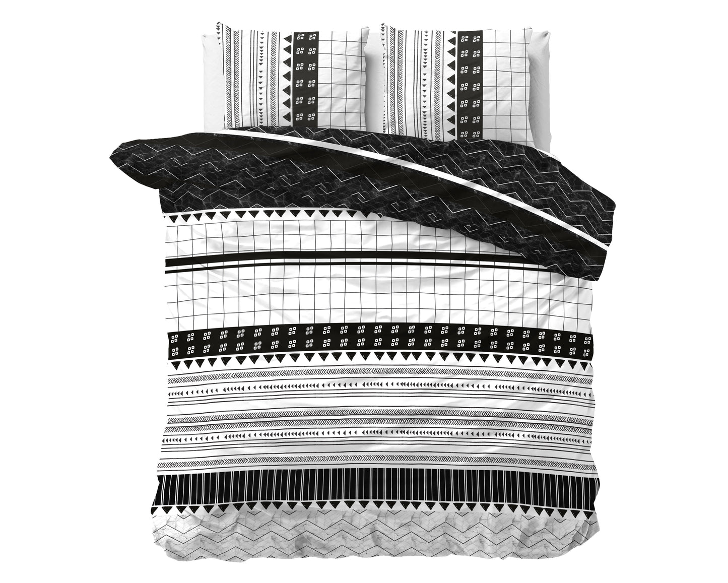 Duvet Cover Set Artic Stripe White 200 x 220