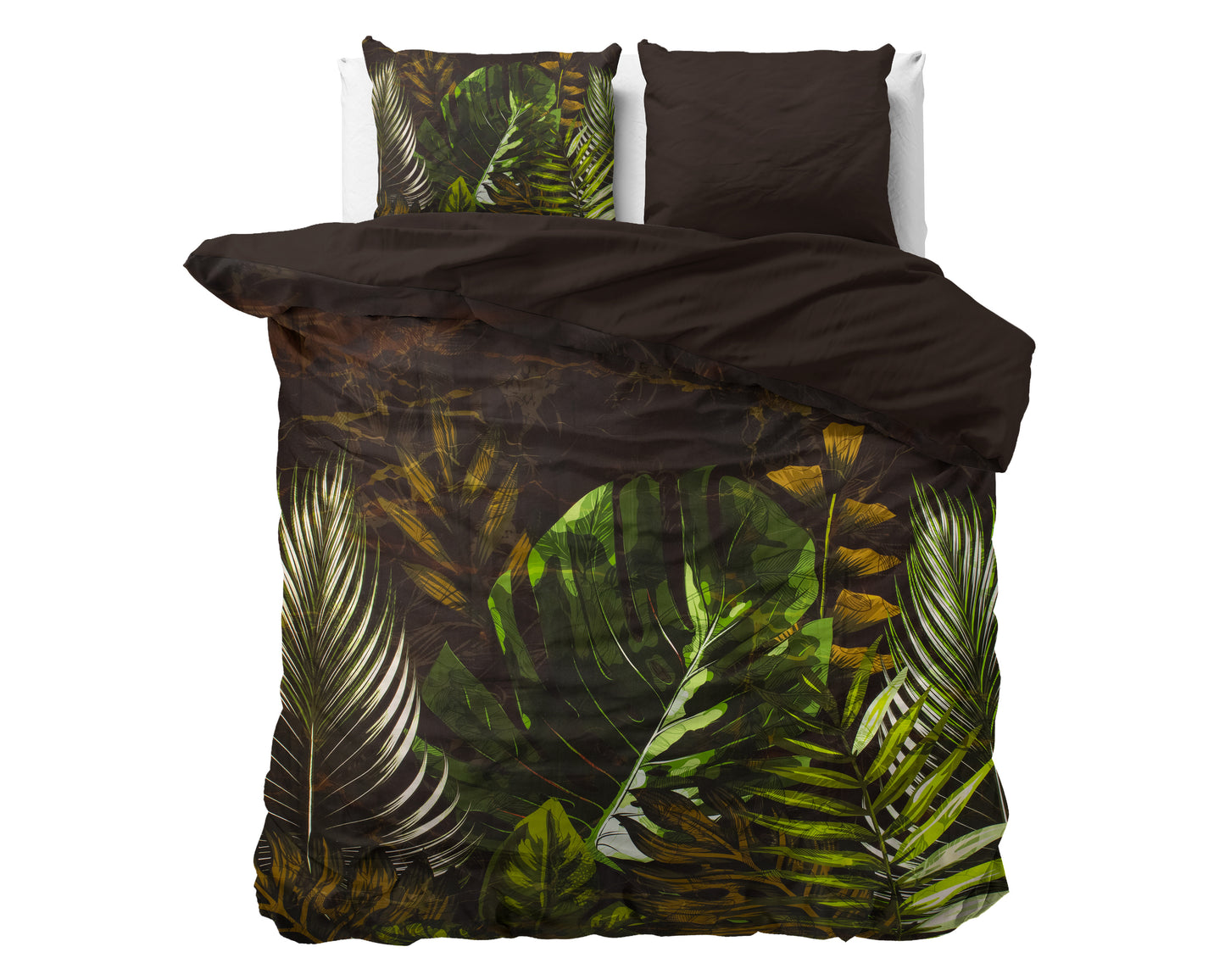 Duvet Cover Set Jungle Art 2 Taupe 240 x 220