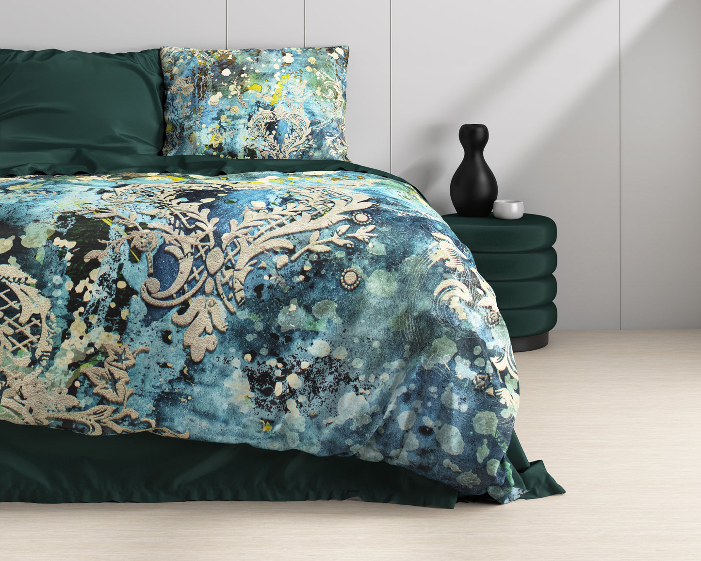 Duvet Cover Set Ocean Drops Blue 200 x 220