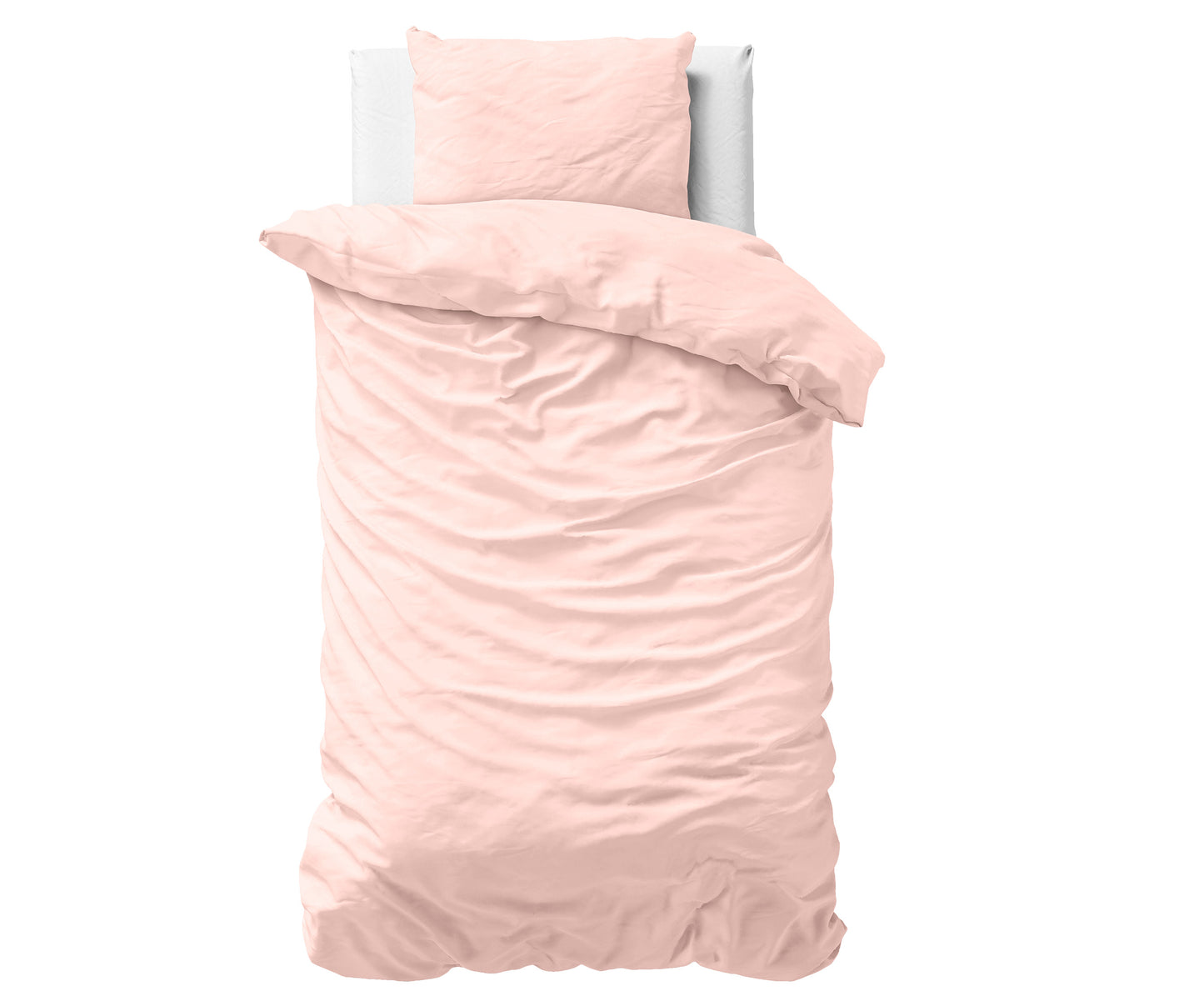 Duvet Cover Set Uni Satin Duvet Cover Pink 140 x 200/220