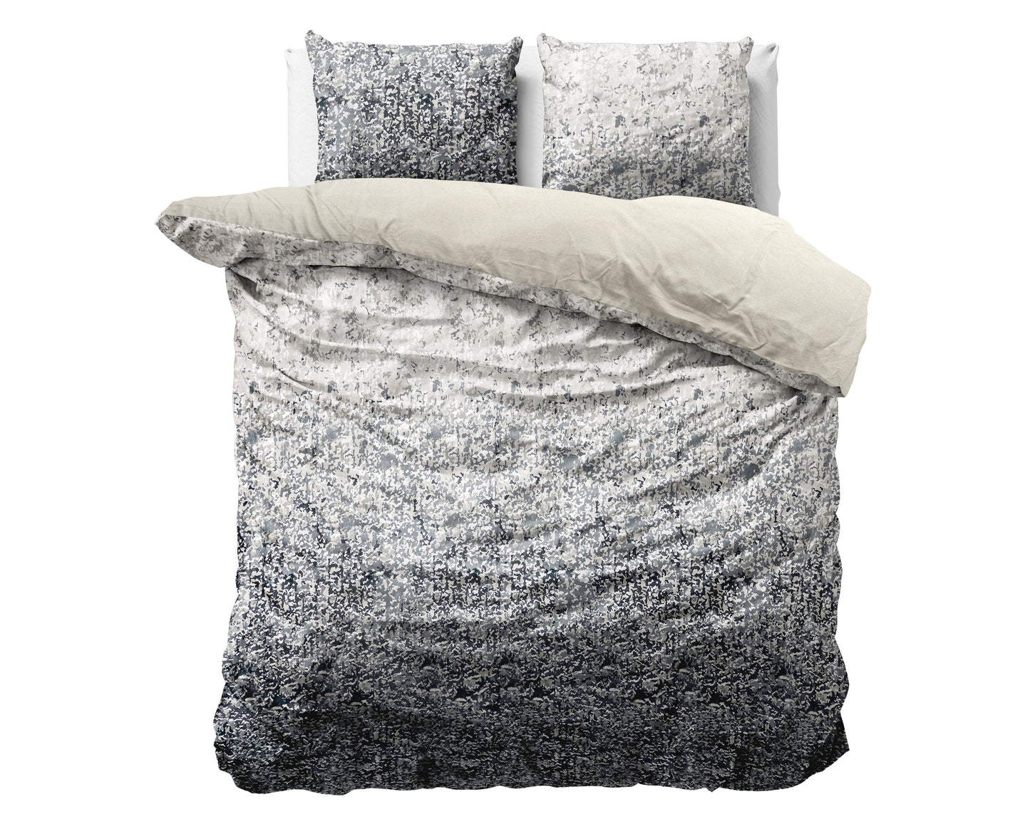 Duvet Cover Set Signature Velvet Cotton Emma Anthracite 240 x 220