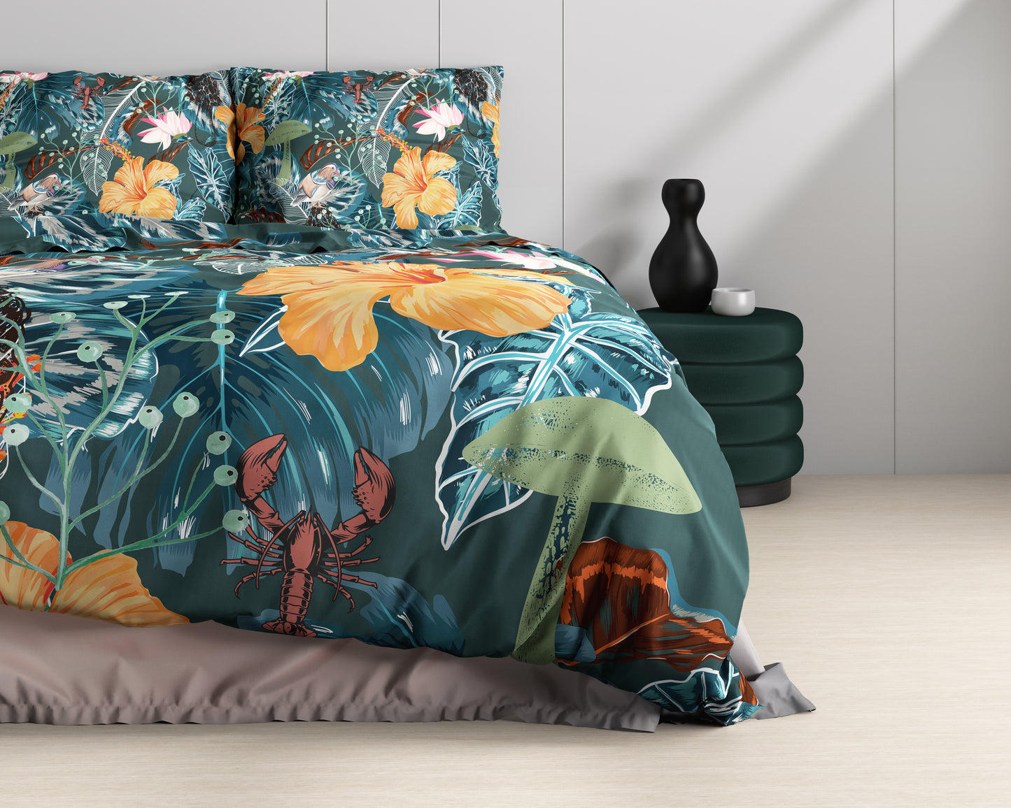 Duvet Cover Set Calanthe Green 240 x 220