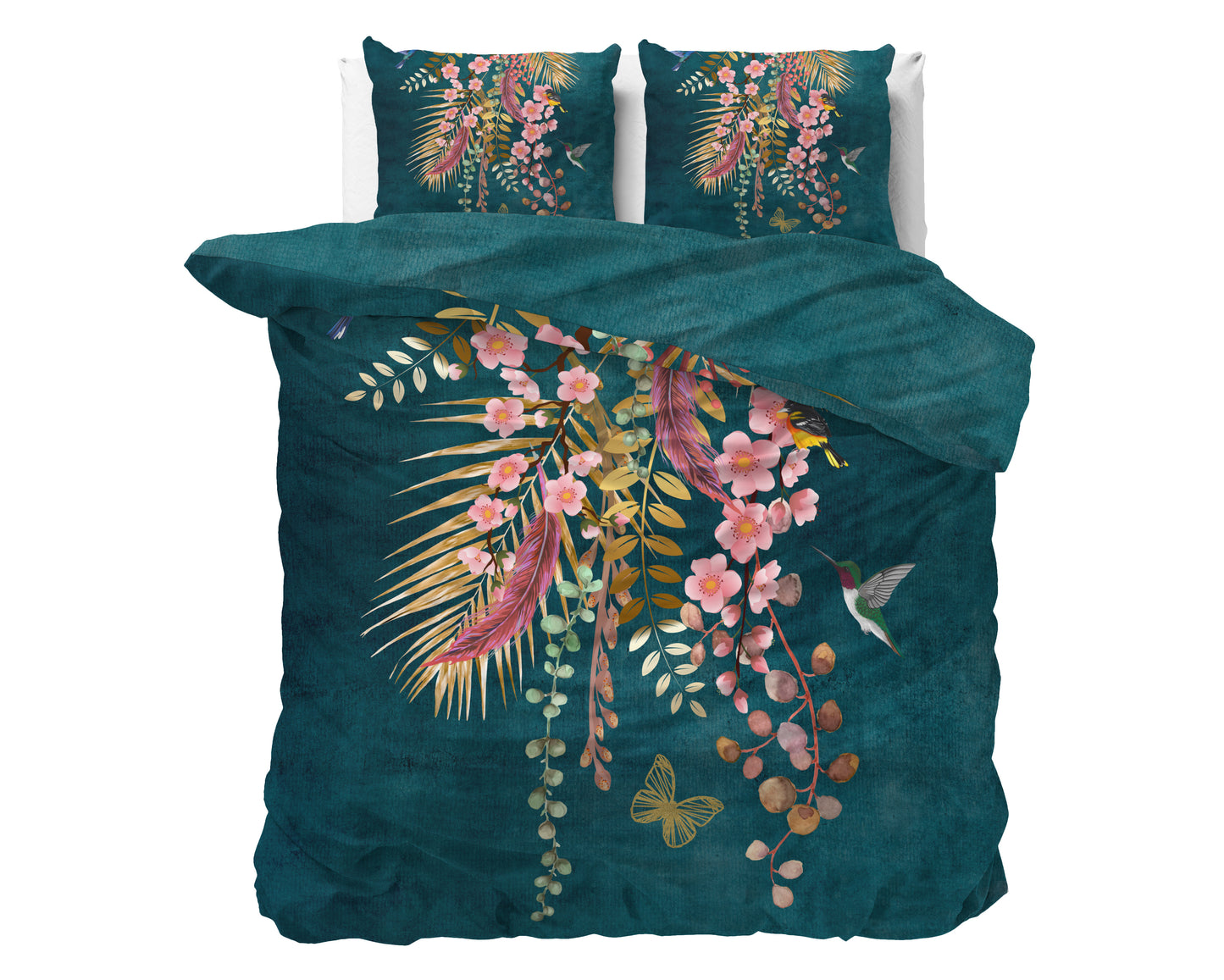 Duvet Cover Set Kamala Botanical Green 240 x 220