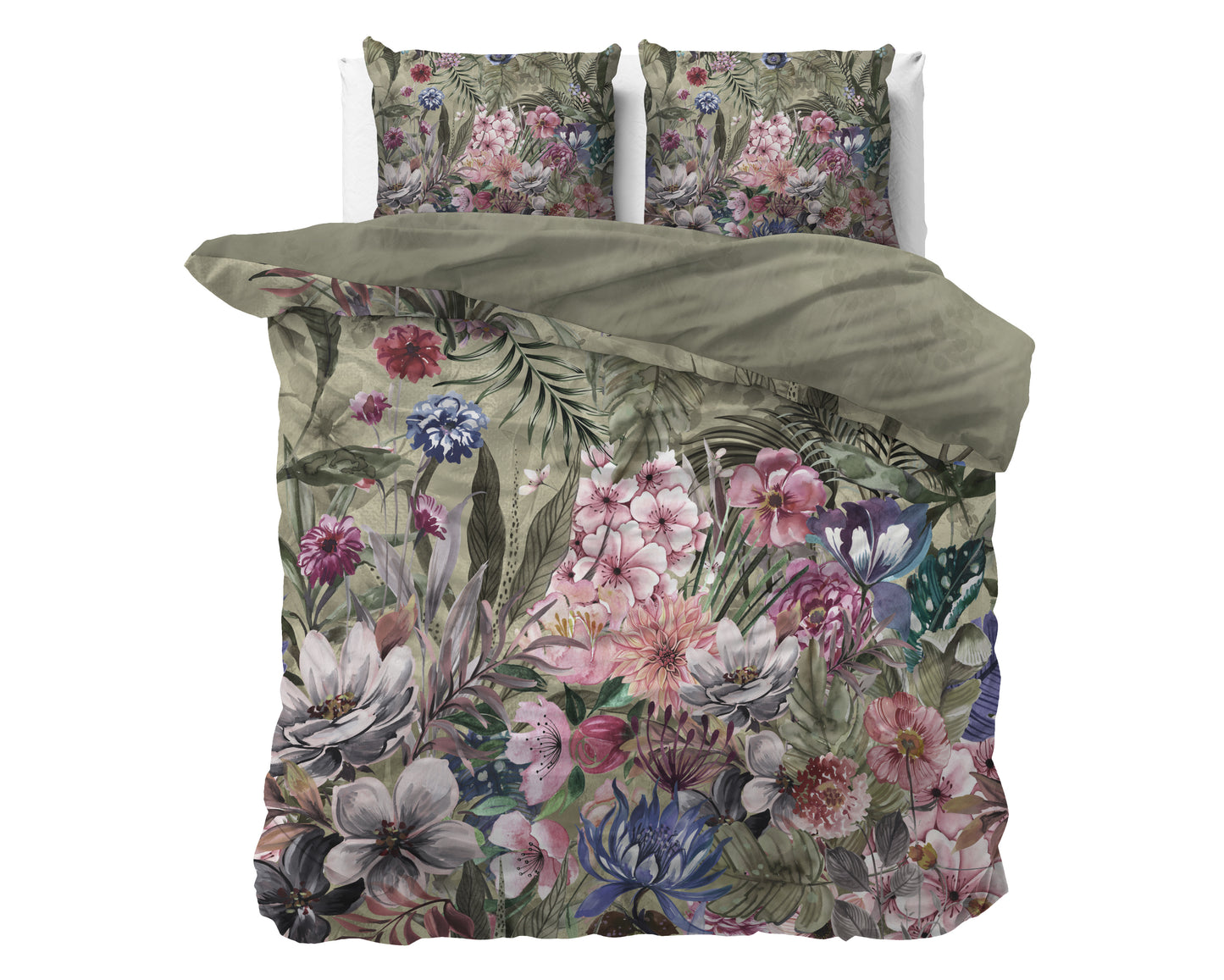 Duvet Cover Set Aurelie Green 200 x 200/220
