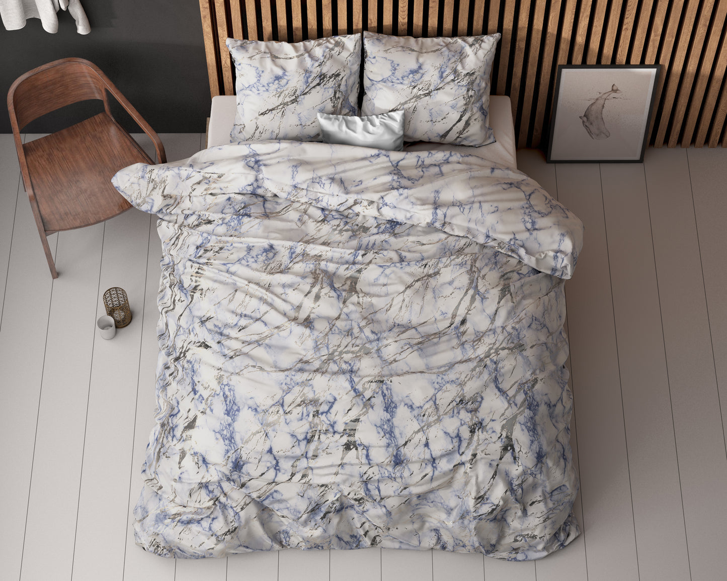Duvet Cover Set Ocean Blue 200 x 220