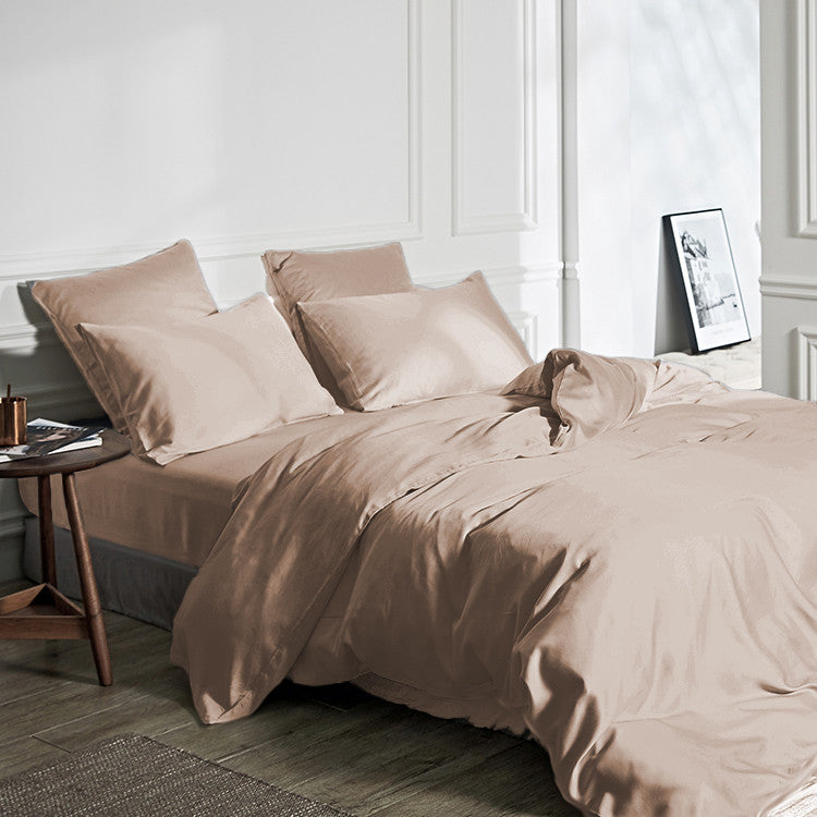 Duvet Cover Set 100% Bamboo Taupe 200 x 200/220