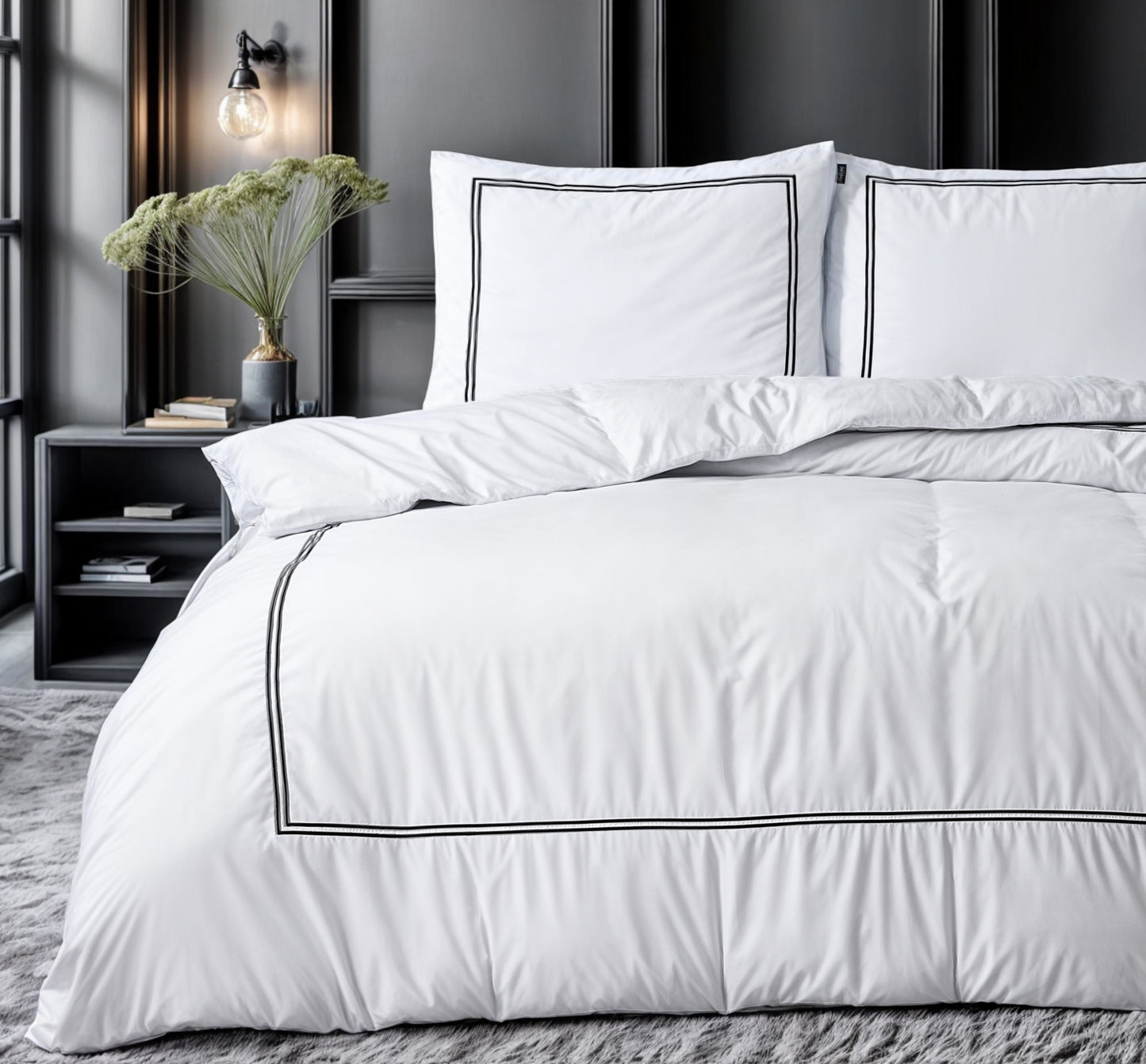 Duvet Cover Set Brata White 140 x 200/220
