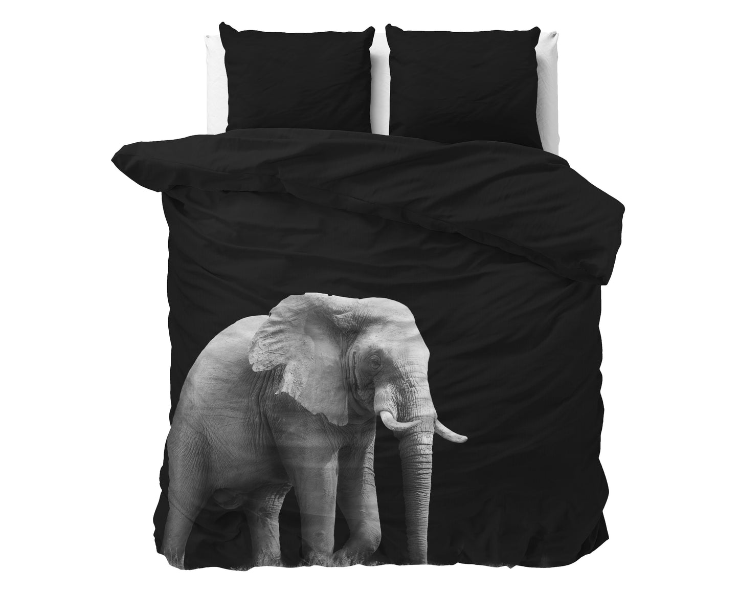 Duvet Cover Set Elephant Black 200 x 200/220