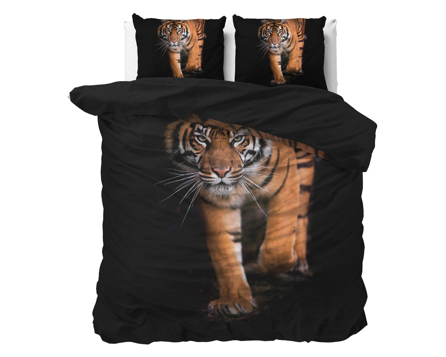 Duvet Cover Set Tiger icon Black 240 x 200/220