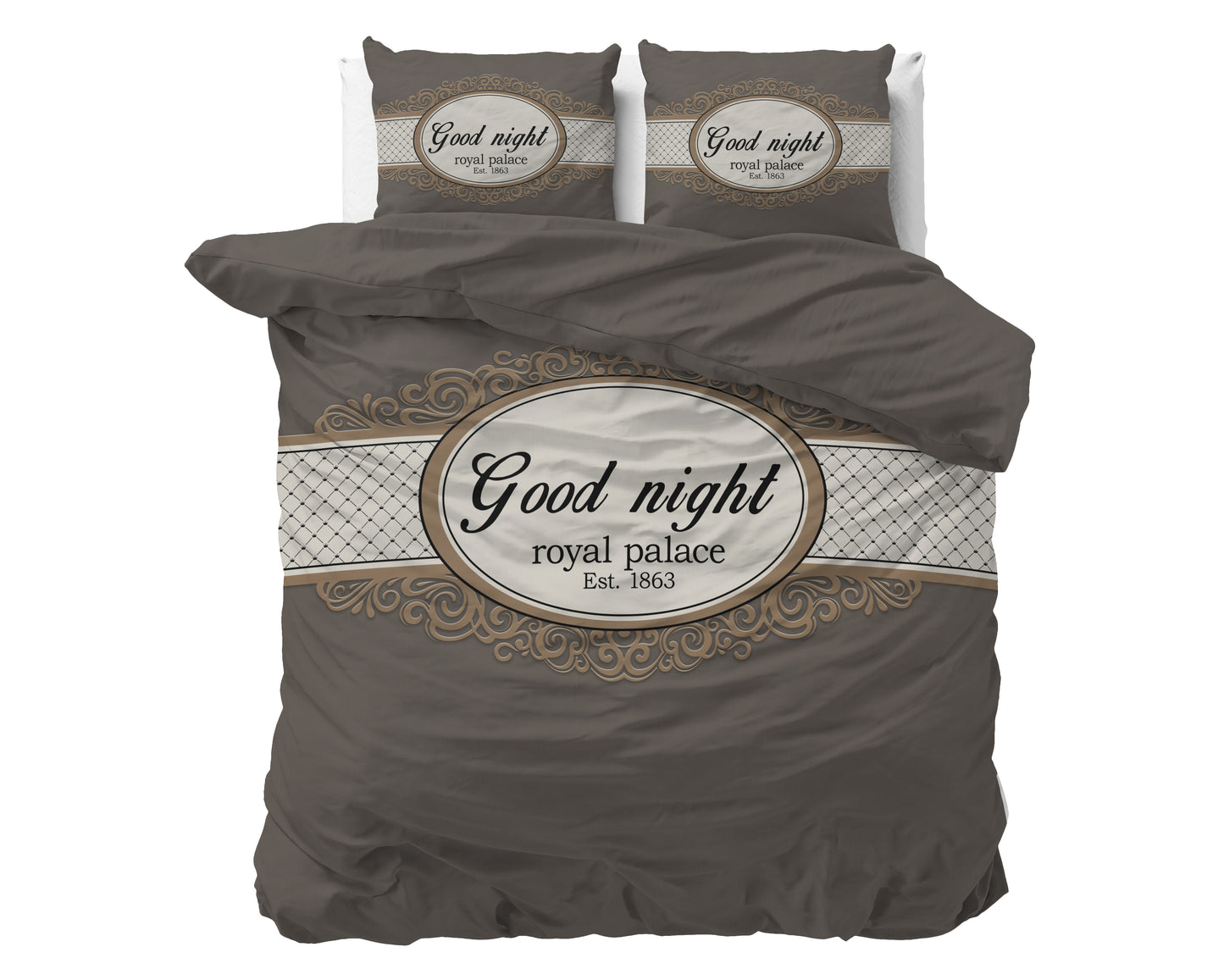 Duvet Cover Set Royal Palace Taupe 240 x 200/220