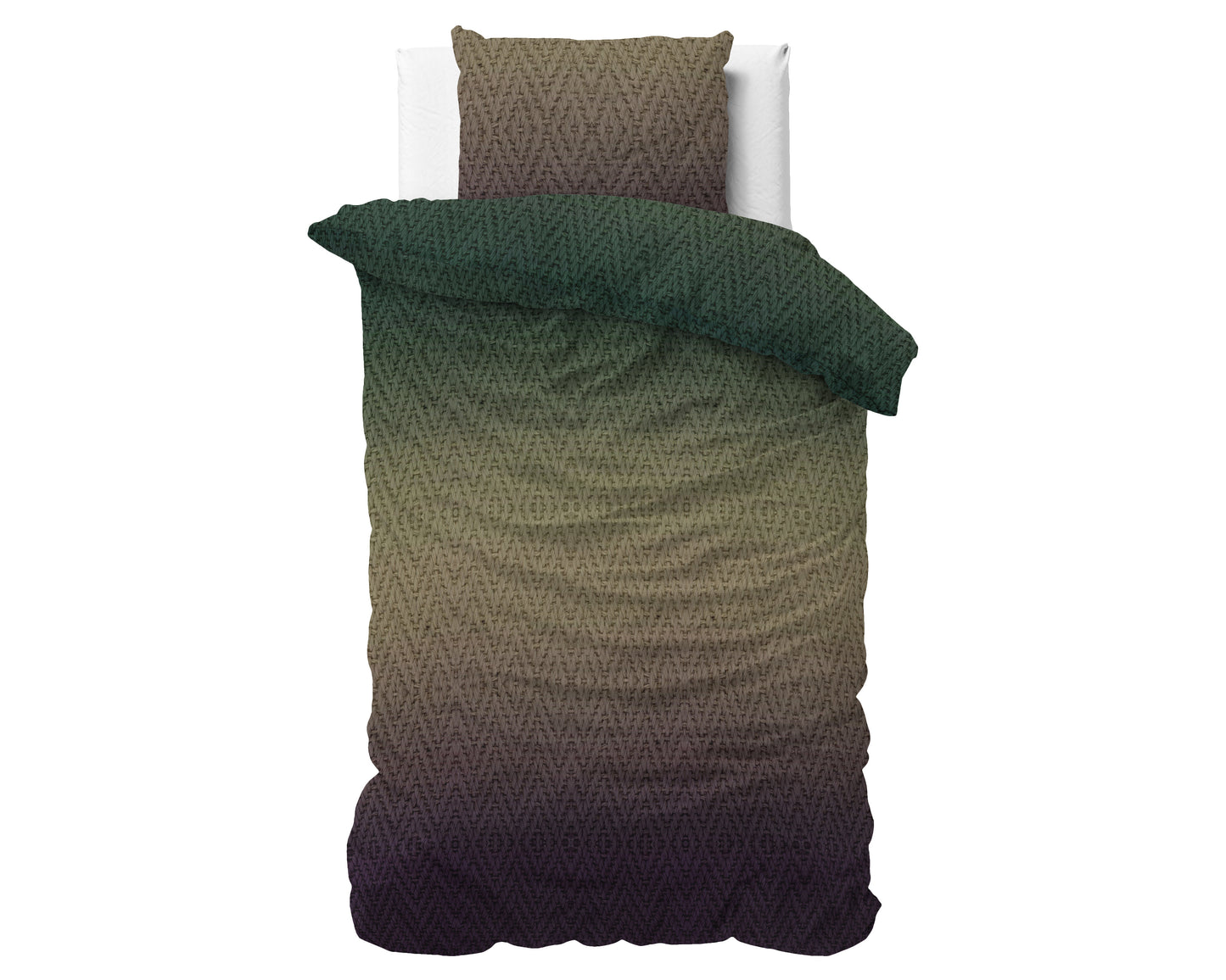 Duvet Cover Set Warm Knits Brown 140 x 200/220