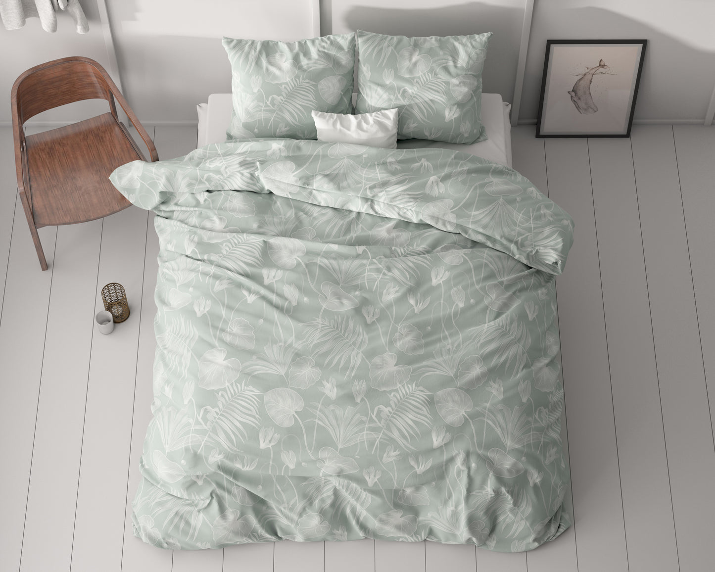 Duvet Cover Set Delight Green 240 x 220