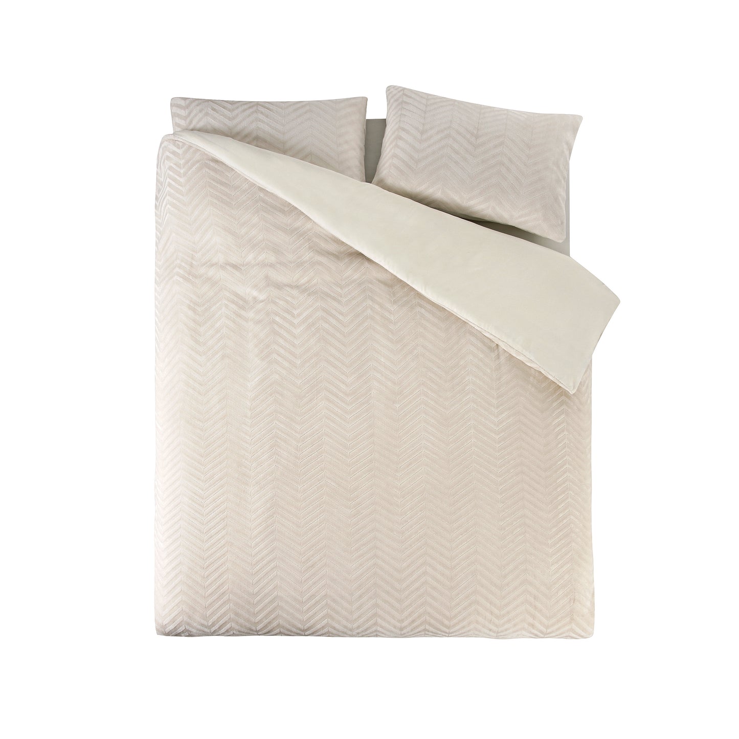 Duvet Cover Set Chevron Teddy Créme 200 x 200/220
