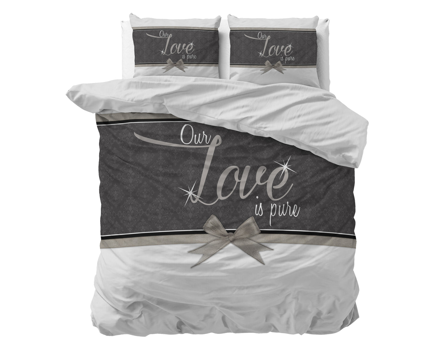 Duvet Cover Set Pure Love White 200 x 200/220