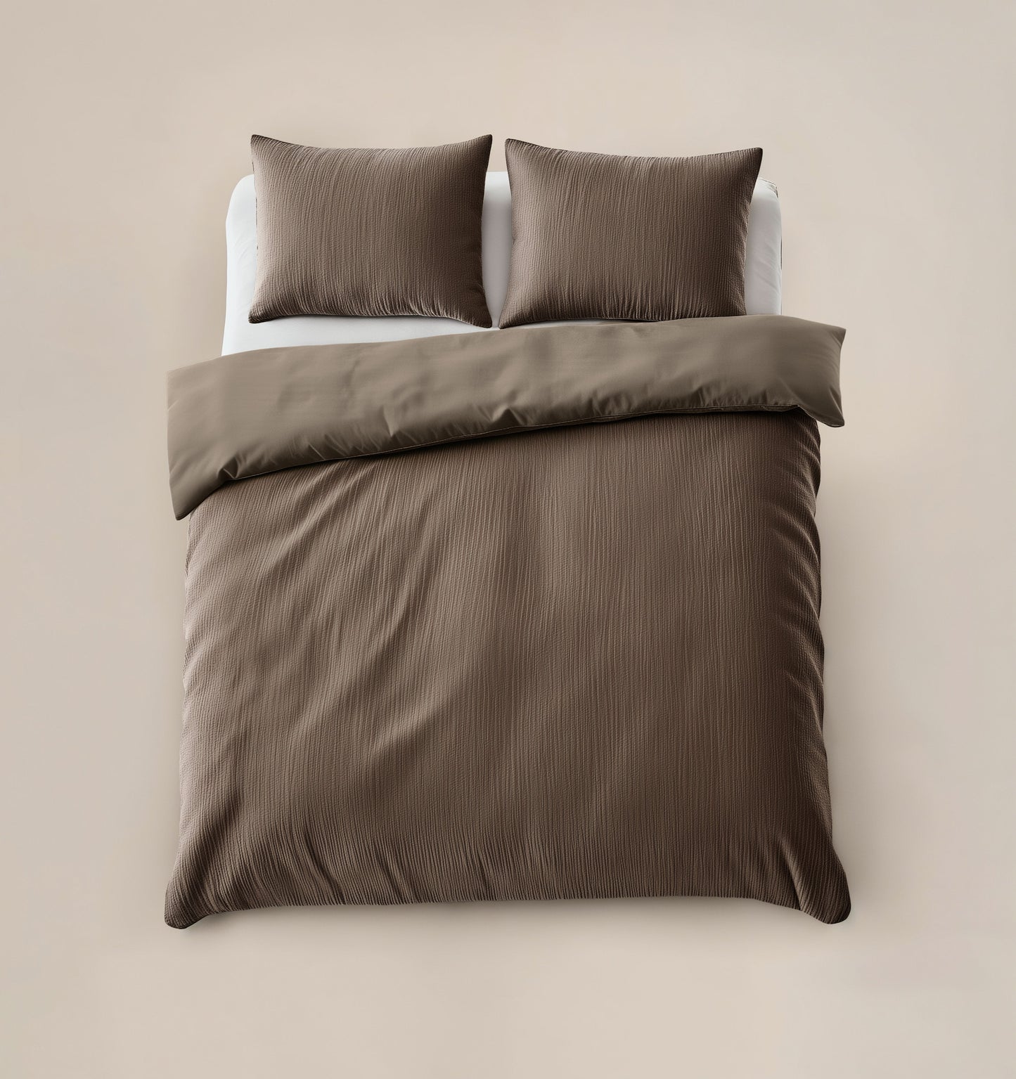 Duvet Cover Set Velvet Cartier Taupe 200 x 220