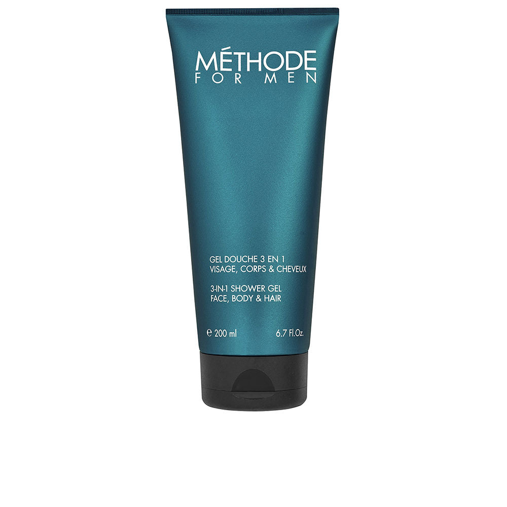 MÉTHODE FOR MEN gel douche 3 n 1 visage, corps & cheveux 200 ml