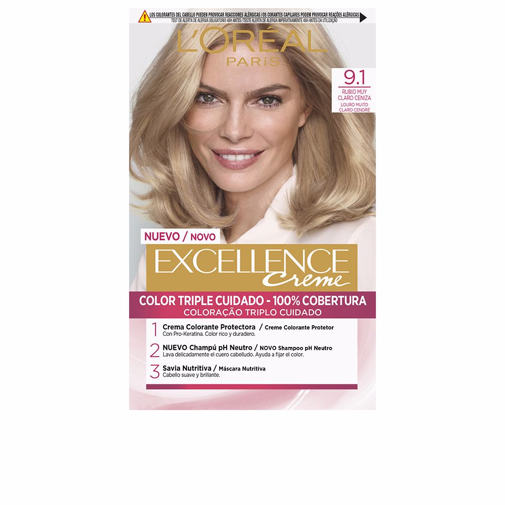 EXCELLENCE Creme dye #9.1-light light ash blonde 192 ml