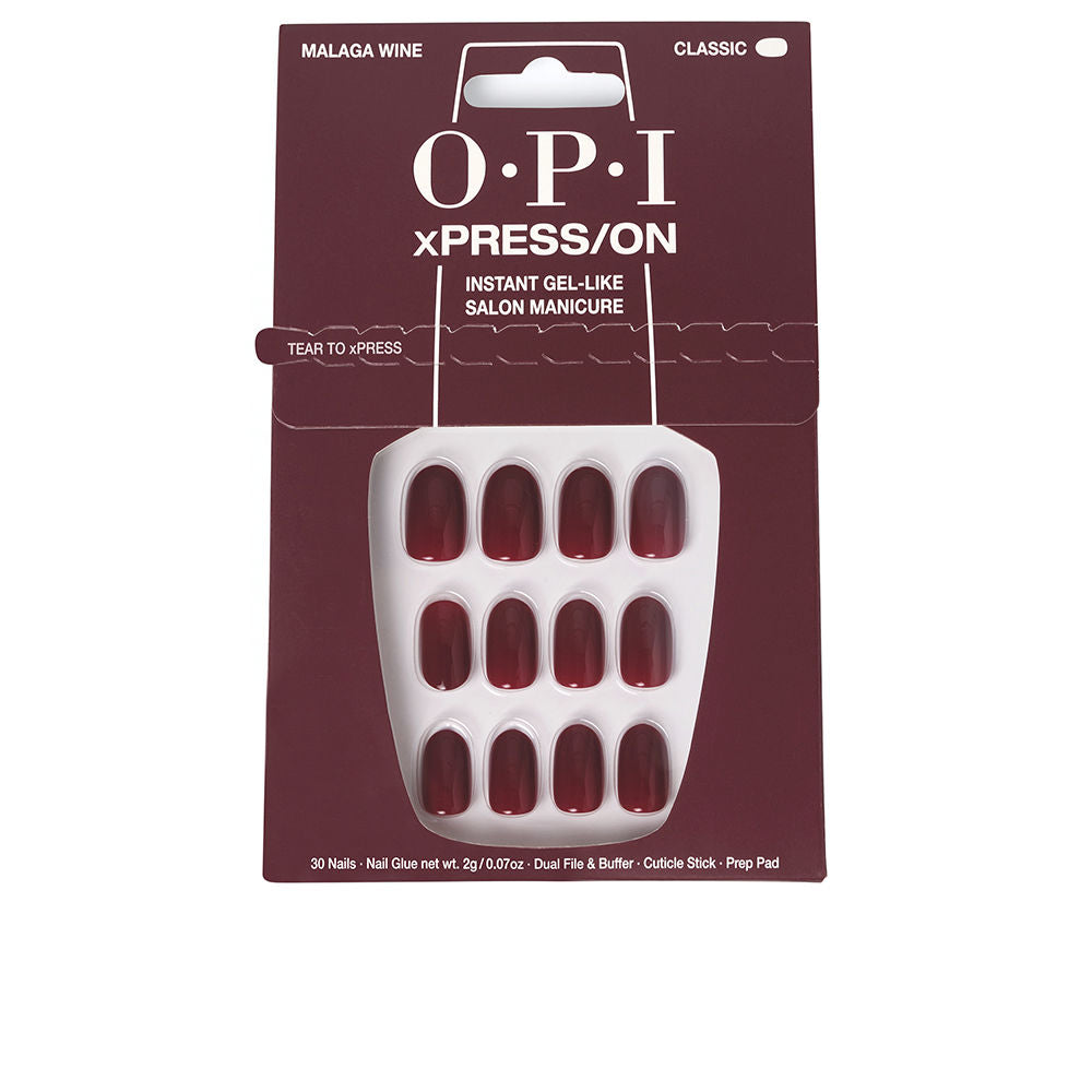 OPI xPRESS/ON Artificial Nails Iconic Shades #Malaga Wine 30 u