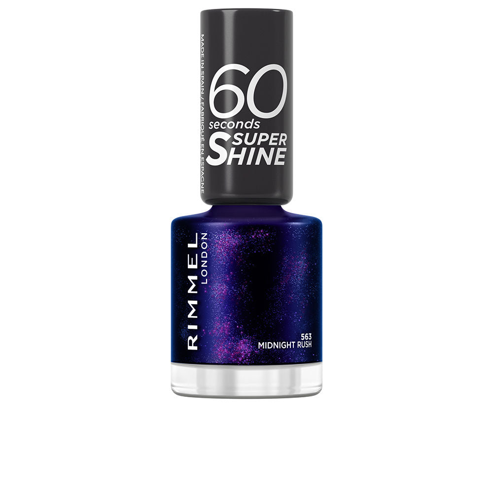 Rimmel London 60 Seconds Super Shine Nail Polish #563-Midtnight Rush 8 Ml - Salevare.com