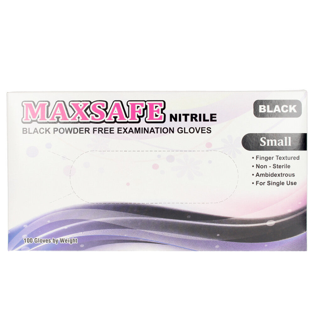Maxsafe Maxsafe Nitryl Gloves Size S #Black 100 Pz - Salevare.com