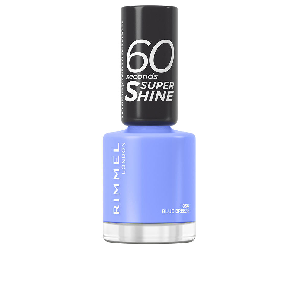 Rimmel London 60 Seconds Super Shine Nail Polish #856-Blue Breeze 8 Ml - Salevare.com