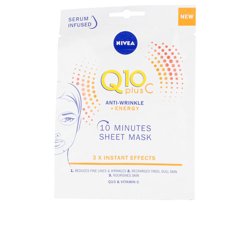 Nivea Q10+ Vitamin C Anti-Wrinkle+Energizing Facial Mask 1 Unit - Salevare.com